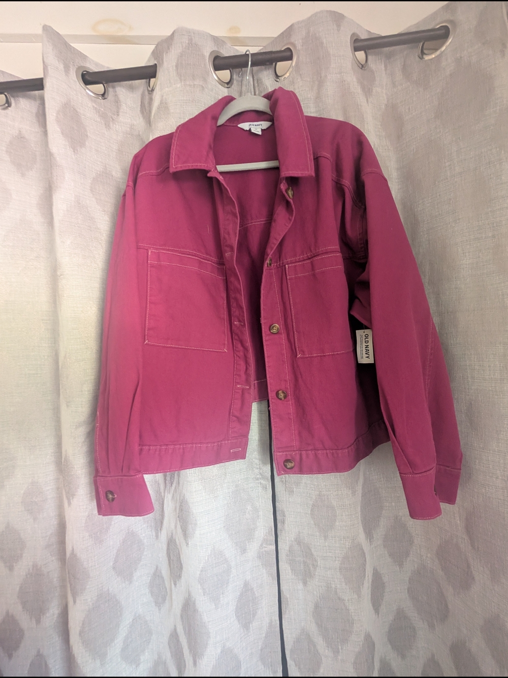 Old Navy Women’s Magenta Cotton Utility Jacket